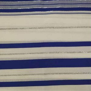 טלית אקרילן כחול כסף