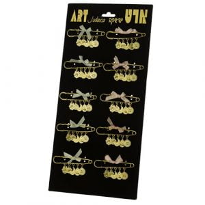 סיכה לעגלה מוזהבת