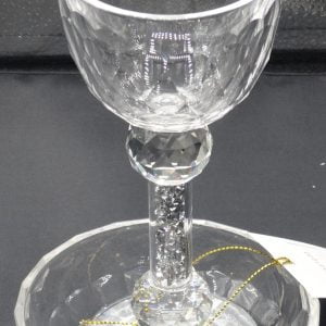 כוס קידוש קריסטל שבבי כסף